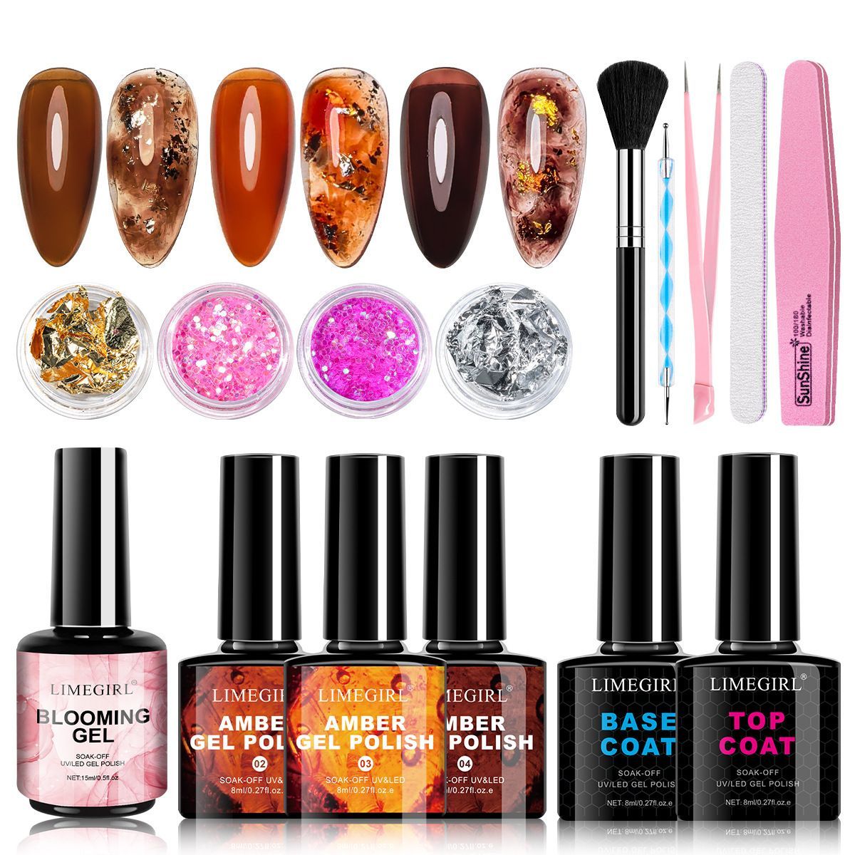 Nail Art Kit Gel Lamp Nail Grinder Nail Polishes Nail Art Tools Nail - Multi - Size ZH782-1