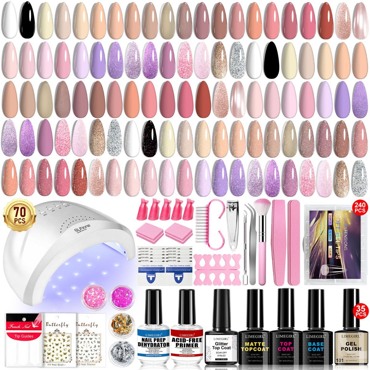 Nail Art Kit Gel Lamp Nail Grinder Nail Polishes Nail Art Tools Nail - Multi - Size CN164-1