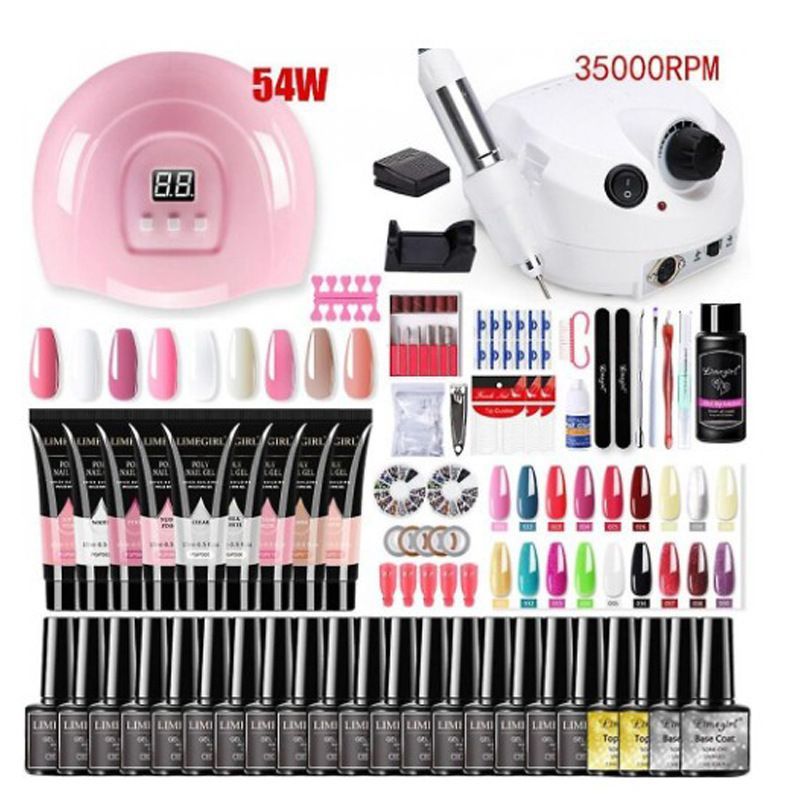 Nail Art Kit Gel Lamp Nail Grinder Nail Polishes Nail Art Tools Nail - Multi - Size ZH194-2