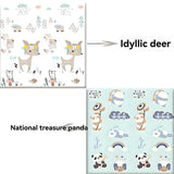 double-sided cartoon mat, folding mat, 2cm living room mat, game mat, odor-free mat, children play mat, foam mat, floor mat Australia - Rural Fawn - Size 180-200cm
