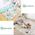 double-sided cartoon mat, folding mat, 2cm living room mat, game mat, odor-free mat, children play mat, foam mat, floor mat Australia - Grey clouds - Size 160-180cm