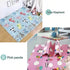 double-sided cartoon mat, folding mat, 2cm living room mat, game mat, odor-free mat, children play mat, foam mat, floor mat Australia - Music Elephant - Size 160-180cm