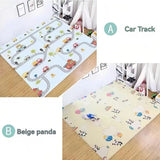 double-sided cartoon mat, folding mat, 2cm living room mat, game mat, odor-free mat, children play mat, foam mat, floor mat Australia - Yellow Little Bear - Size 160-180cm