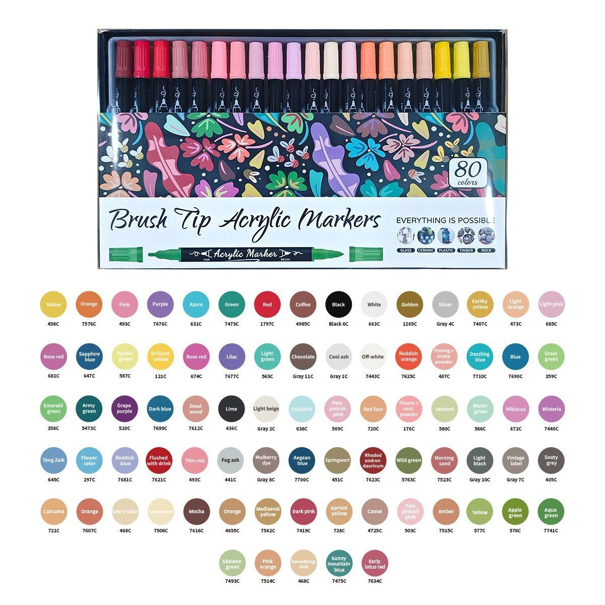 12/24/36/48/80/100/120/168colors Double-Headed Art Markers Sketching Pens Chisel Tip Markers present - Multi-color - Size 120 colors