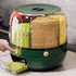rotating storage container, large capacity grain storage, food storage box, sealed food container, kitchen organization, insect proof food storage, moisture proof food storage, airtight canister, Australian pantry - Olive - Size 20L