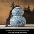 Ru Kiln tea jar, blue-and-white ceramic canister, airtight tea storage, floral tea container, Australian tea accessory - Cyan - Size 7
