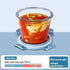 glass soup cup, airtight soup cup, microwave-safe soup cup, office lunch box, sealed food container, glass lunch box, soup container - Blue - Size 750ML-2PCS