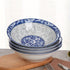 blue and white porcelain bowl, soup bowl, noodle bowl, ceramic bowl, large bowl, tableware, Australian home, dinnerware set, traditional design, durable ceramic - Cyan - Size 4pcs