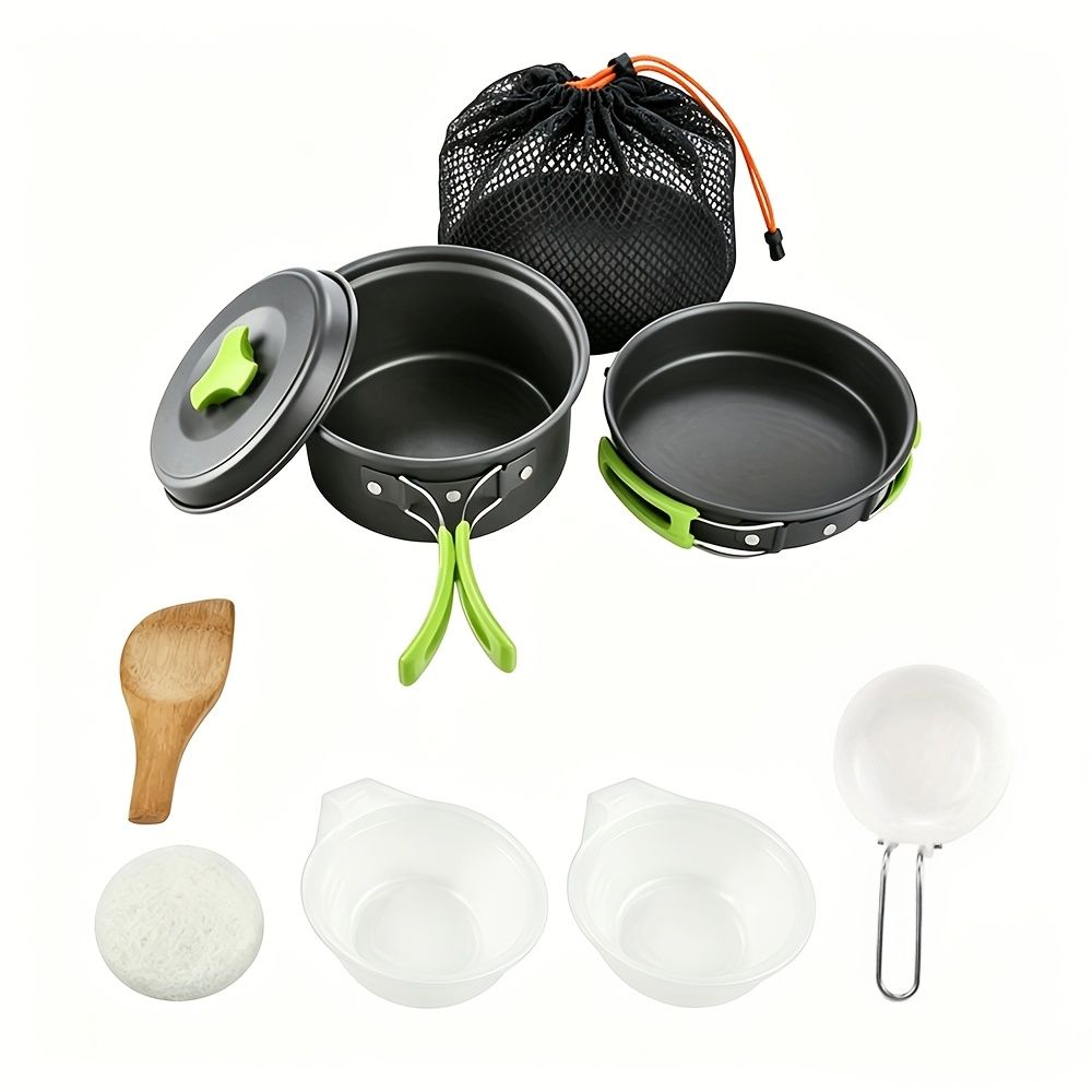 Black outdoor camping cookware, camping pots and pans, outdoor cooking utensils, compact cookware set, durable cookware, Australian camping gear, camp stove cookware, portable cooking set