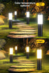 Solar Lawn Lights Stainless Steel Outdoor Lights 3-LED Garden Lights Waterproof - Silver - toned warm light - Size 1PCS