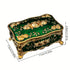Pearl Enamel Jewelry Box, Red Enamel Jewelry Box, Gold-Plated Jewelry Box, Home Decor, Jewelry Storage, Luxury Gift, Australian Gift, Dressing Table Decor - Green - Size L