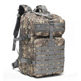 Tactical Backpack Travel Backpack Outdoor Backpack Durable Backpack Organized - ACU camouflage - Size Routine 45L
