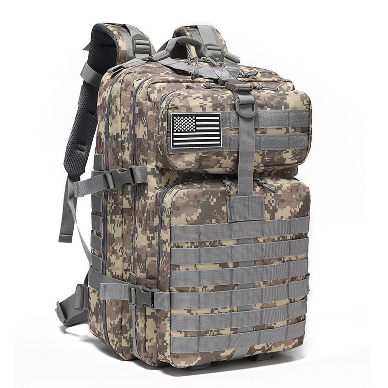 Tactical Backpack Travel Backpack Outdoor Backpack Durable Backpack Organized - ACU camouflage - Size Routine 45L