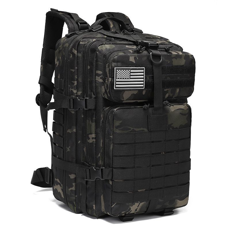 Tactical Backpack Travel Backpack Outdoor Backpack Durable Backpack Organized - Black CP - Size Routine 45L