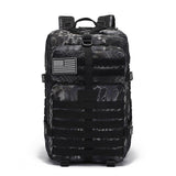 Tactical Backpack Travel Backpack Outdoor Backpack Durable Backpack Organized - Black python pattern - Size Routine 45L