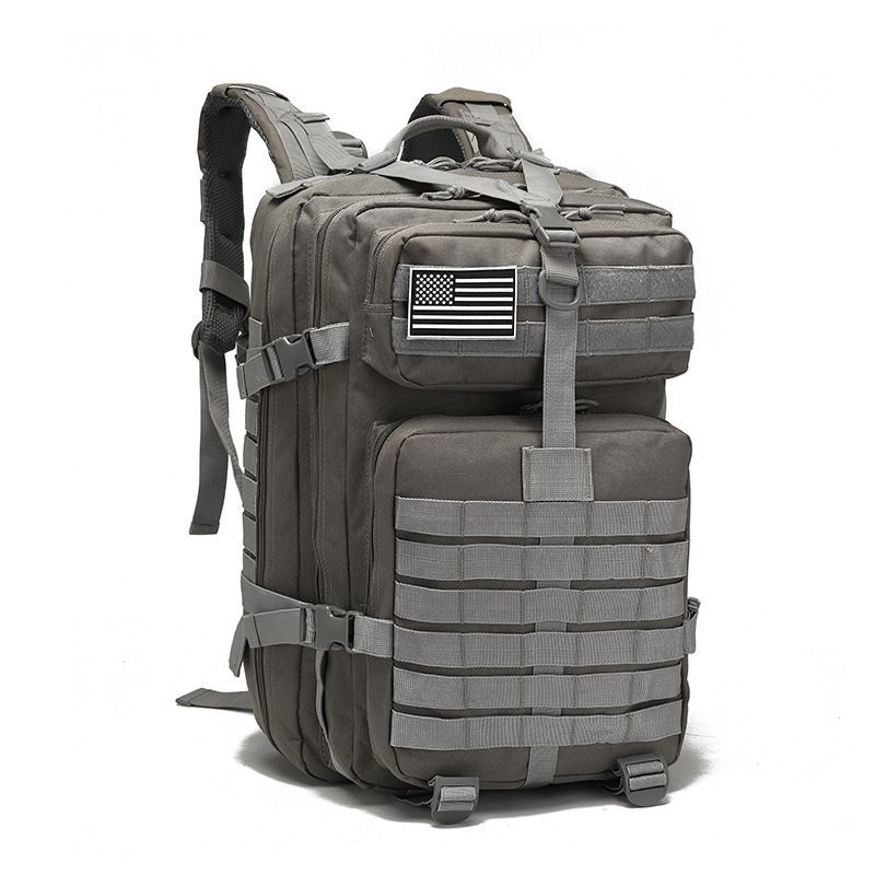 Tactical Backpack Travel Backpack Outdoor Backpack Durable Backpack Organized - Gray - Size Routine 45L