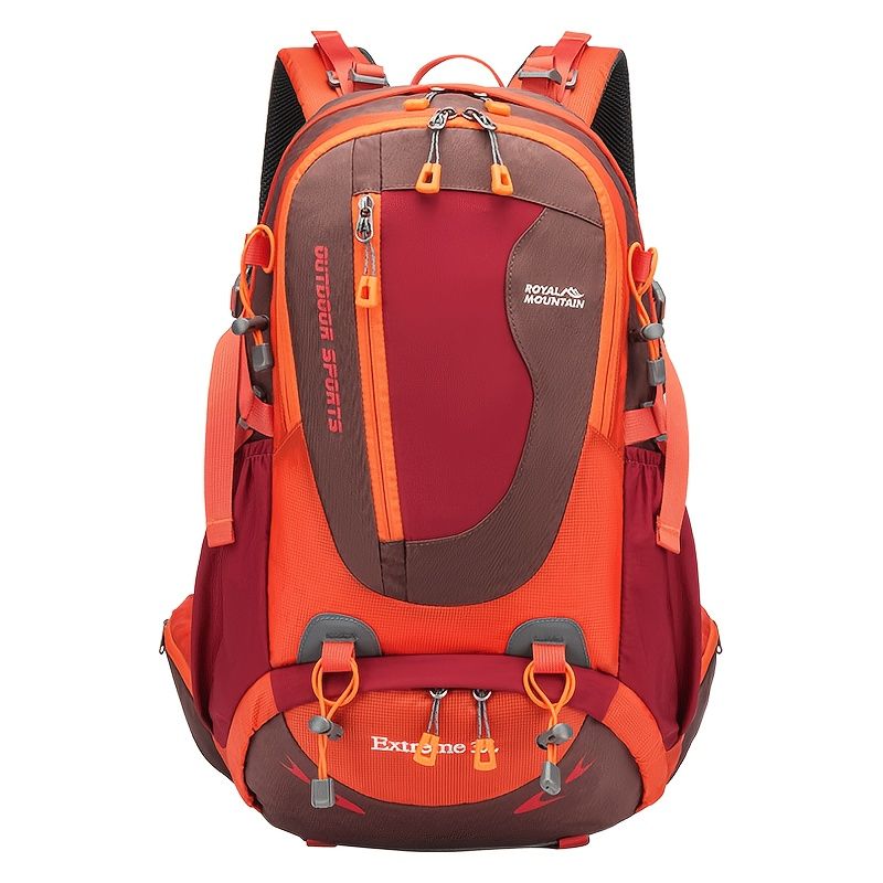 Orange Blue Black Royal Mountain backpack, Extreme 35L backpack, travel backpack, outdoor backpack, high-quality backpack, Australian bush backpack, camping gear, hiking backpack 35L