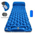 Camping Inflatable Mattress Breathable Camping Mattress Nylon Fabric Inflatable - Blue - Size 190cm