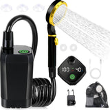 Portable Outdoor Shower Self-Priming Shower Rechargeable Shower Pump Camping - Black - Size 6000amh