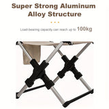 Folding camping chair, portable outdoor seat, camping furniture, lightweight folding chair, comes with carrying bag, Australian outdoor gear - black