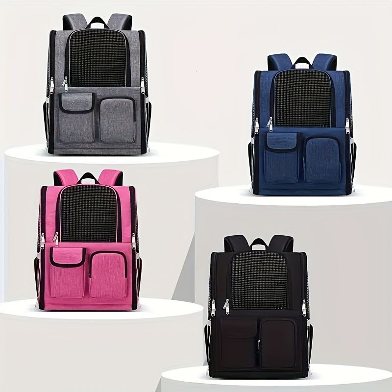 Dog Carrier Backpack Pet Transport Bag Travel Accessory For Dogs Dog Supplies - Black - Size routine