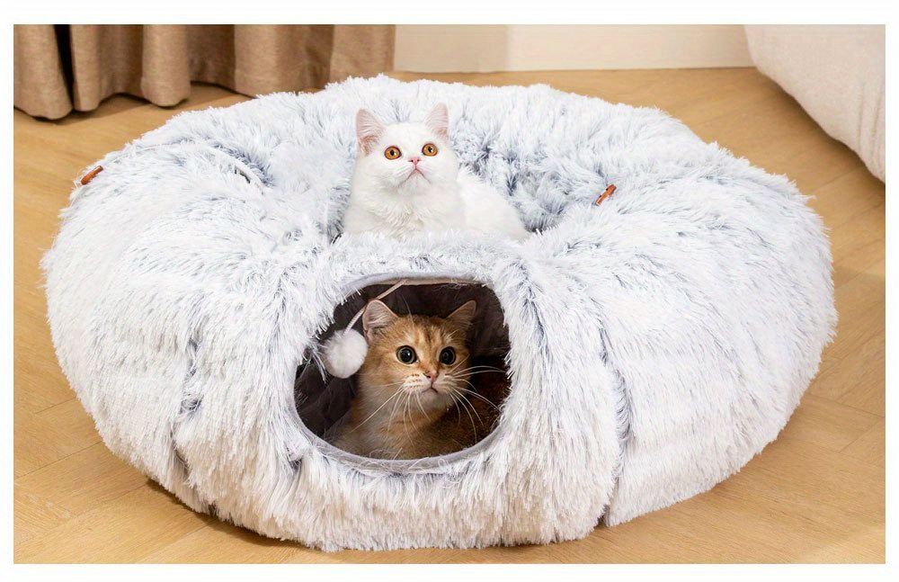 cat bed, fluffy cat bed, cat hide - away bed, multi - cat bed, pet furniture