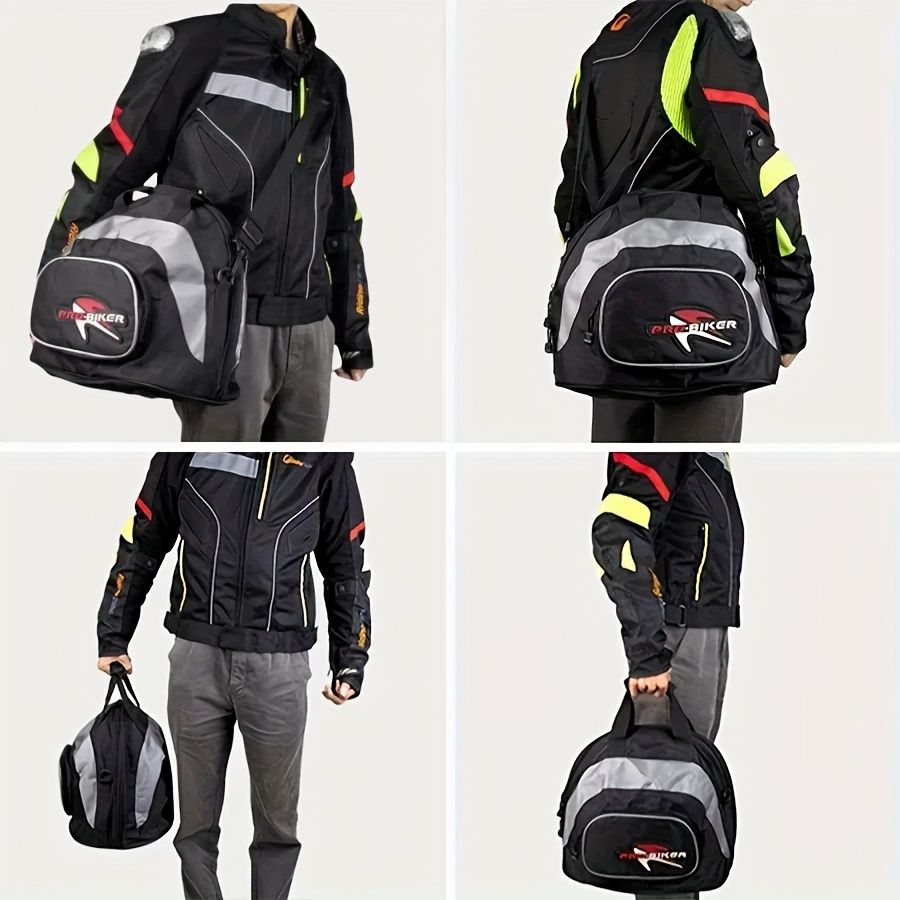 Black White motorcycle shoulder bag, Pro Biker bag, biking accessory, high-quality bag, durable bag, biker essentials, Australia biker gear, motorcycle storage bag