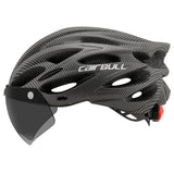 Road Bike Helmet Mountain Bike Helmet Cycling Helmet With Visor Bicycle Helmet - Carbon pattern - Size L59-61CM