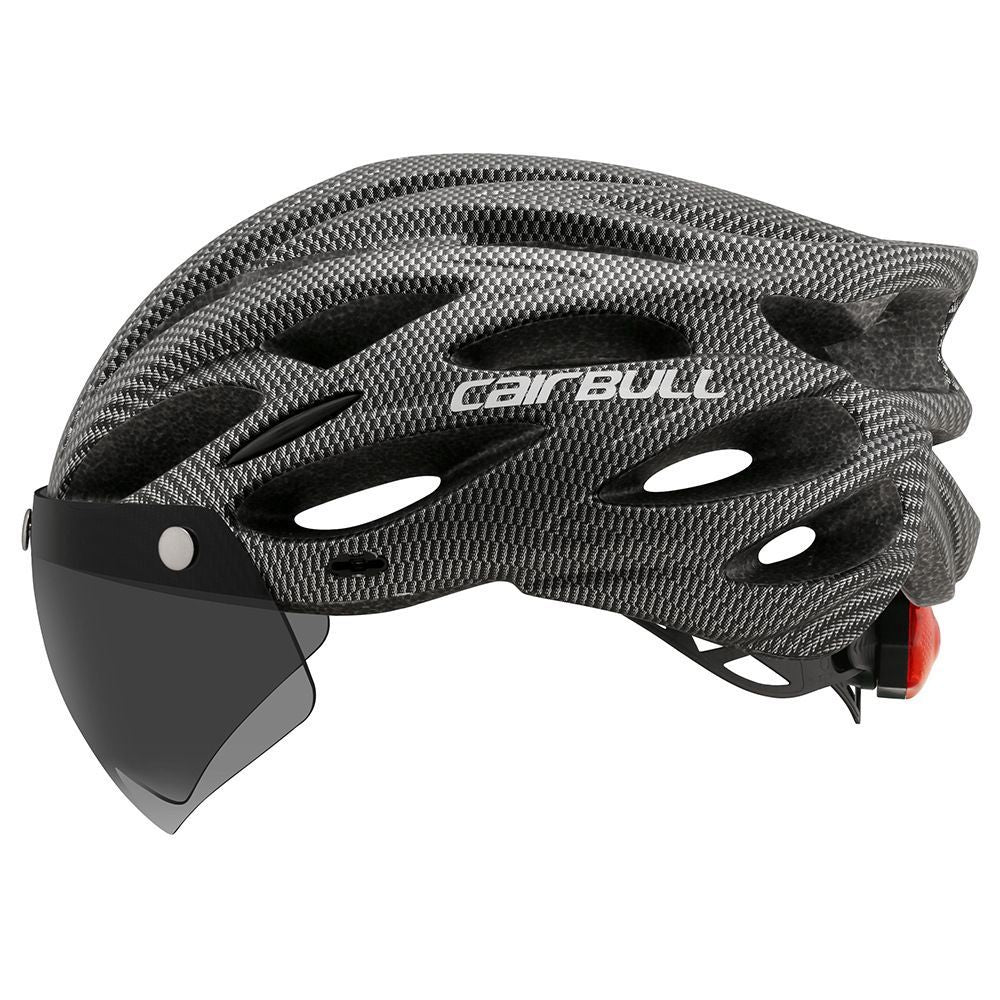 Road Bike Helmet Mountain Bike Helmet Cycling Helmet With Visor Bicycle Helmet - Carbon pattern - Size M55-59CM