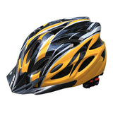 Mountain Bike Helmet Ultra-Breathable Cycling Helmet Integrated Helmet - black and yellow - Size L59-61CM