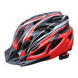 Mountain Bike Helmet Ultra-Breathable Cycling Helmet Integrated Helmet - black and red - Size L59-61CM