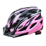 Mountain Bike Helmet Ultra-Breathable Cycling Helmet Integrated Helmet - black and pink - Size L59-61CM