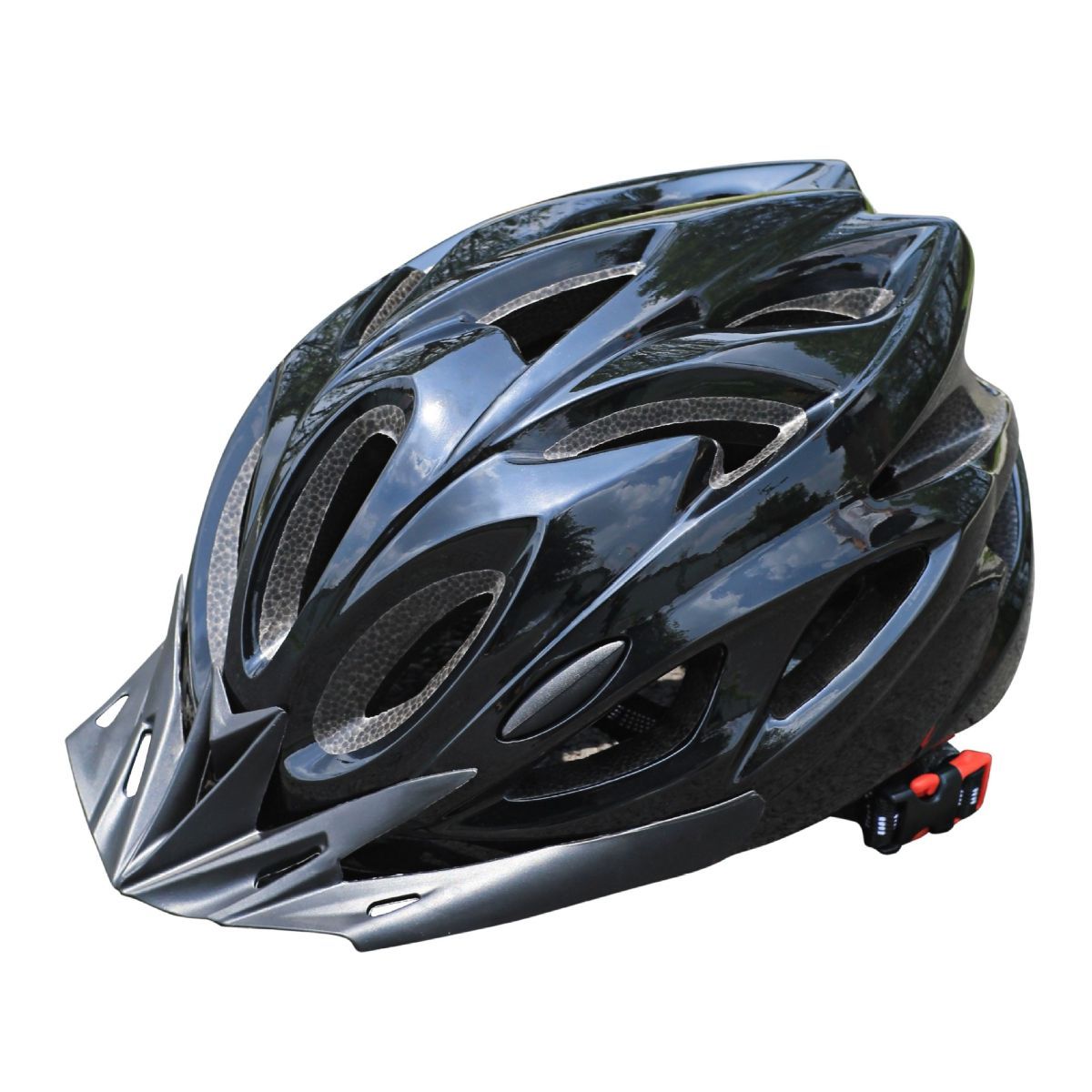 Mountain Bike Helmet Ultra-Breathable Cycling Helmet Integrated Helmet - Black - Size L59-61CM