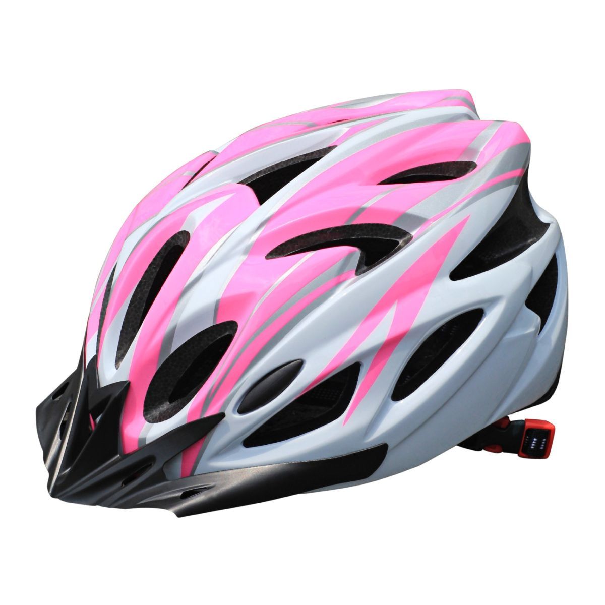 Mountain Bike Helmet Ultra-Breathable Cycling Helmet Integrated Helmet - pink and white - Size L59-61CM
