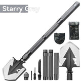 multifunctional military shovel, outdoor folding shovel, survival gear, heavy-duty spade, camping tool, hiking shovel, Australian outdoor gear, detachable shovel, emergency tool - Gray - Size 96CM
