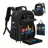 Tool Backpack Tool Storage Professional Tool Bag DIY Tool Backpack Tool - Black - Size regular