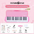 32-key melodica, student melodica, children melodica, beginner musical instrument, classroom instrument, melodica with blow-tube, melodica with mouthpiece, kids keyboard harmonica, school music supply, melodica for kids Australia - Pink - Size 32