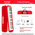 37-key mouth blown pipe, classroom musical instrument, blowing nozzle, base support, drainage function, Australian music education, classroom pipe with drainage, easy play wind instrument - Red - Size 37