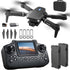 S2 MAX drone, dual-camera drone, upgraded remote control, ESC camera, long-lasting battery, 360° intelligent infrared flight, flying toy, drone gift, beginner drone, FPV drone - Black - Size Three batteries