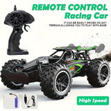 2.4G remote control car, high-speed off-road car, remote control toy for kids, four-wheel drive car, RC car with lights, outdoor toy Australia, gift for kids - Black - Size Three-electric systems