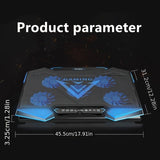 Laptop Cooling Pad Five-Core Cooling Foldable Stand Adjustable Stand Laptop - Blue - Size Universal