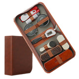 Gold Men's shoe care kit, leather shoe care, men's accessories, shoe care tools, leather case, Australian shoe care, leather polish kit