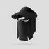 sun protection hat, detachable face mask hat, outdoor sports hat, lightweight sun hat, breathable hat, neck covering hat, foldable hat, unisex summer hat - Black - Size L