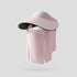 sun protection hat, detachable face mask hat, outdoor sports hat, lightweight sun hat, breathable hat, neck covering hat, foldable hat, unisex summer hat - Pink - Size L