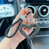 red heart keychain, hollowed-out clay keychain, full diamond keychain, car key accessory, women&