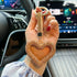 red heart keychain, hollowed-out clay keychain, full diamond keychain, car key accessory, women&