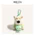 West Highland White Terrier keychain, ice-cream bag charm, plush puppy accessory, cute dog keychain, Australian gift, scribbled puppy plush - Green - Size 1