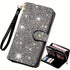 rhinestone card holder, checkbook clutch, rhinestone clutch, multiple card slots, sparkling accessory, glamorous wallet, crystal card case, protective cover, women&