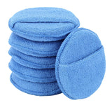 Microfiber Wax Applicator Pads, Car Wax Applicator with Finger Pocket, Buffing & Detail Polishing Foam Pads for Car Cleaning and Fine Polishing (5 inch, 6 Pack) 