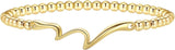Women's Gold Bracelet 14K Gold Plated Beaded Bracelet Gold Stretch Beaded Bracelet Handmade Ball Bracelet Exquisite Gold Jewelry Gift